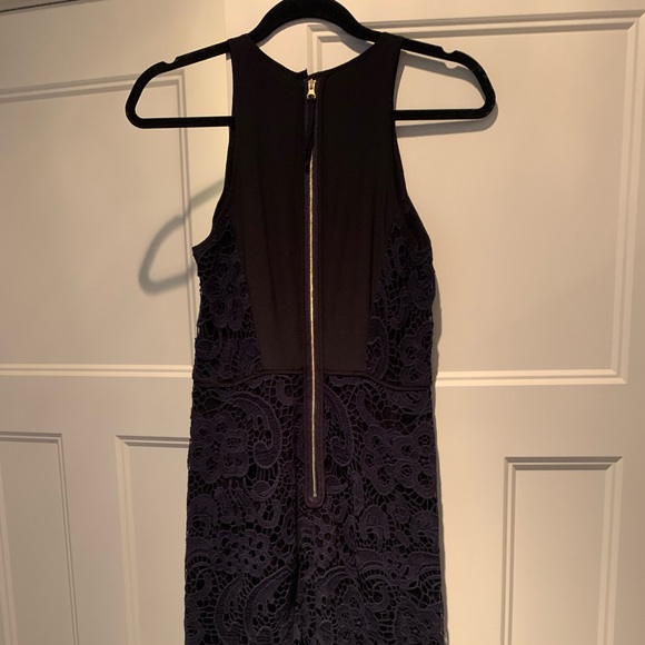 Rebecca Taylor Navy High-neck lace dress - Picture 4 of 4